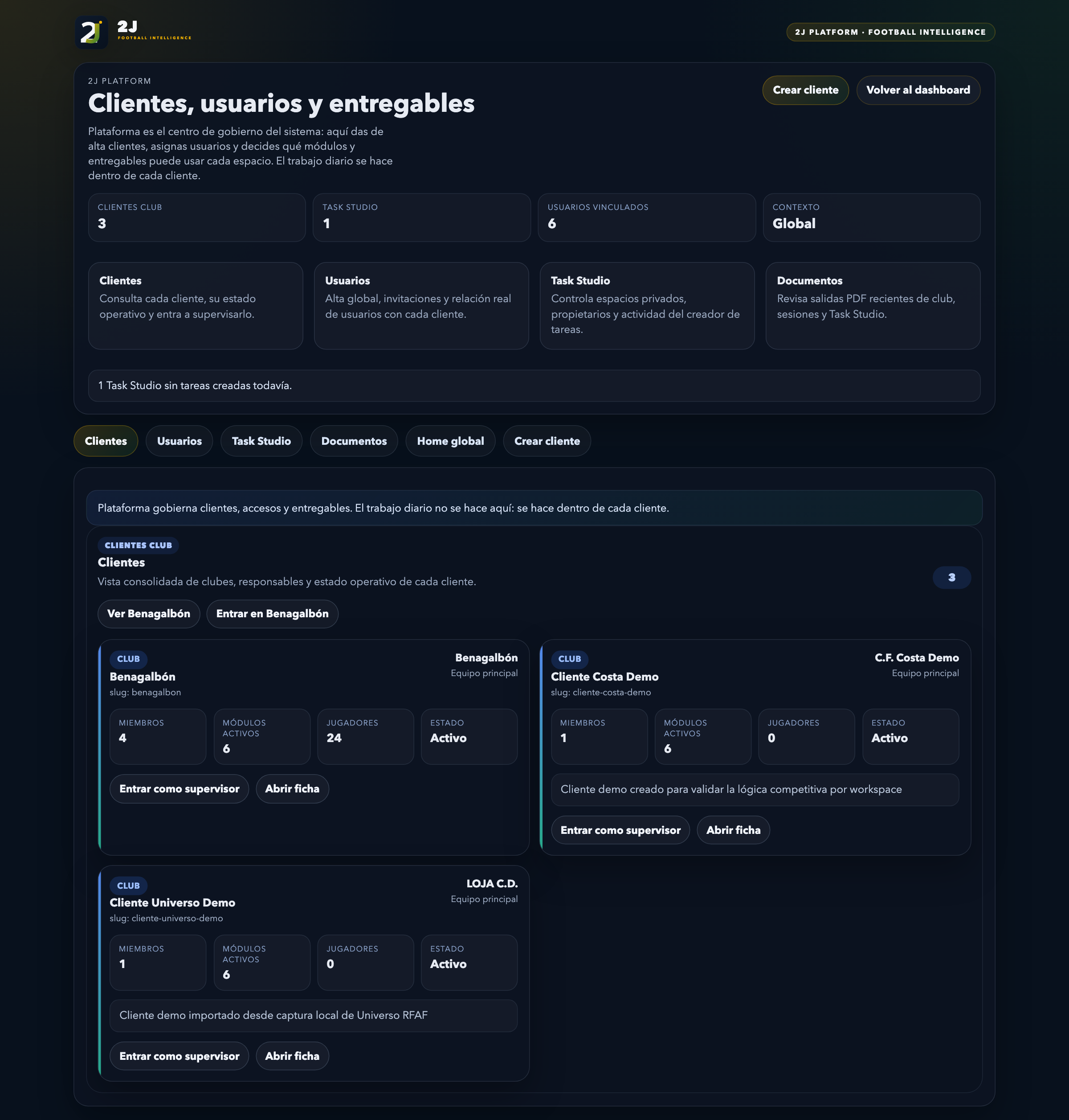2J Platform screenshot
